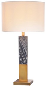 Επιτραπέζιο Φωτιστικό ML306411TB Με Μάρμαρο White Metal, Fabric