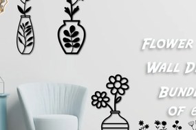 Intra απο ξύλο plywood  Χρώμα wenge 3mm-4mm πάχος - Πακέτο διακόσμησης τοίχου με βάζο λουλουδιών Δίασταση 40x50 cm INTRAFABR-15014446