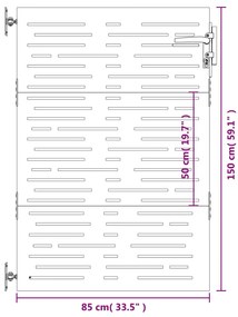 Πύλη Κήπου με Τετράγωνο Σχέδιο 85 x 150 εκ. από Ατσάλι Corten - Καφέ