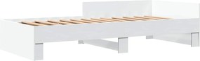 vidaXL Κρεβάτι με Κεφαλάρι Λευκό 80 x 200 cm Επεξεργασμένο Ξύλο