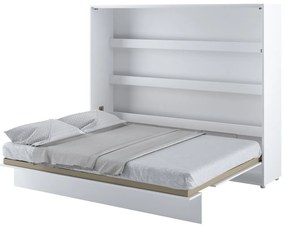 Κρεβάτι - ντουλάπα Concept Pro Lenart AH115, Διπλό, Άσπρο, 160x200, Πλαστικοποιημένη μοριοσανίδα, Ινοσανίδες μέσης πυκνότητας, Τάβλες για Κρεβάτι, 188cm