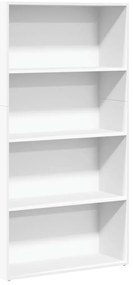 vidaXL Βιβλιοθήκη Λευκή 80x30x152 εκ. από Επεξεργασμένο Ξύλο