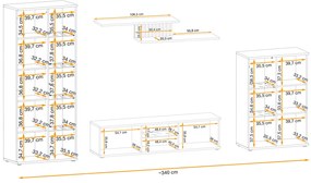 Swap XIX Σύνθεση Καφέ δρυς 280x180x40