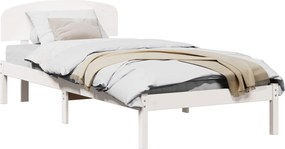 vidaXL Σκελετός Κρεβατιού Λευκό 75 x 190 cm Στερεά ξυλεία πεύκου