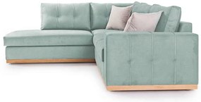 Γωνιακός καναπές δεξιά γωνία Boston pakoworld ύφασμα ciel-cream 280x225x90εκ