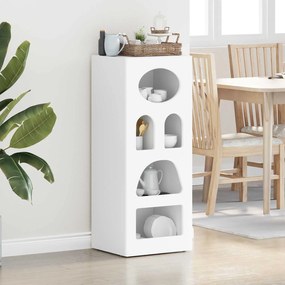 vidaXL Πλαϊνό γραφείο ELST Λευκό 40 x 35 x 100,5 εκ Επεξεργασμένο ξύλο