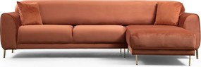 Corner Sofa-Bed Image Corner Right ( L3-Chl ) - Cinnamon Cinnamon