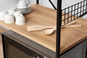 Ντουλάπι Μαύρο / Πεύκο BAFRO 60x45x124