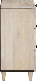 vidaXL Πλαϊνό γραφείο με συρτάρι Λευκό 33.5 x 40 x 75 εκ