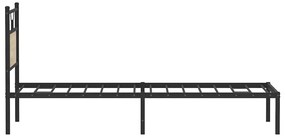 vidaXL Πλαίσιο Κρεβ. Χωρ. Στρώμα Sonoma Δρυς 90x200 εκ. Επεξ. Ξύλο