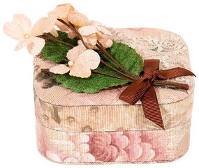 Μπιζουτιέρα Λουλούδια G19-411 1-373-91-161 11x11x5cm Peach-Red Etiquette Χαρτί
