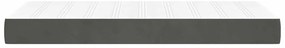 vidaXL Στρώμα με Pocket Springs Σκούρο Γκρι 90x210x20 εκ. Βελούδινο