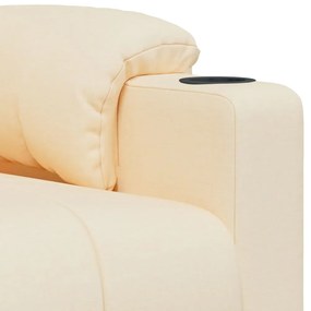 vidaXL Πολυθρόνα Ανακλινόμενη Κρεμ Υφασμάτινη