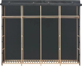 vidaXL Ντουλάπα Γκρι 200 x 40 x 170 εκ. Υφασμάτινη