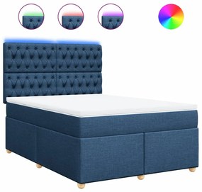 ΚΡΕΒΑΤΙ BOXSPRING ΜΕ ΣΤΡΩΜΑ ΜΠΛΕ 140X190 ΕΚ. ΥΦΑΣΜΑΤΙΝΟ 3293588