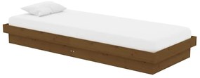 vidaXL Πλαίσιο Κρεβατιού Μελί 75x190 εκ. Ξύλο Πεύκου Small Single