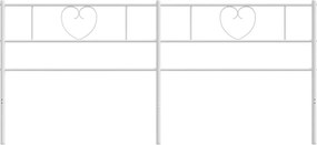 vidaXL Ανταλλακτικό κεφαλάρι Λευκό 200 εκ. Μεταλλικό