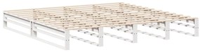 vidaXL Σκελετός Κρεβ. Χωρίς Στρώμα Λευκό 180x200 εκ Μασίφ Πεύκο