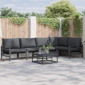 vidaXL Σετ Καναπέ Κήπου 5 pcs Ανθρακί Ατσάλι