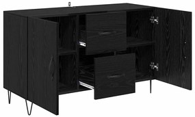 vidaXL Πλαϊνό γραφείο Μαύρη Οξυά 100 x 36 x 60 εκ. Επεξεργασμένο ξύλο