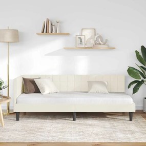 vidaXL Κρεβάτι Γωνίας Κρεμ 80 x 200 cm Βελούδο