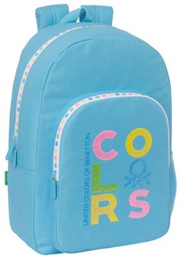 Σχολική Τσάντα Benetton Spring Celeste 30 x 46 x 14 cm