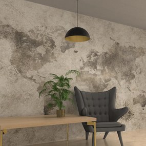 Κρεμαστό Φωτιστικό Beta 45cm Μαύρο με Χρυσό