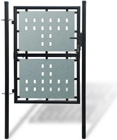 vidaXL Πόρτα με Φράχτη Μαύρη Μονή Πόρτα 100 x 150 εκ.
