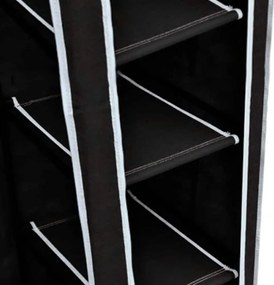 vidaXL Ντουλάπα Αναδιπλούμενη Μαύρη 110 x 45 x 175 εκ.