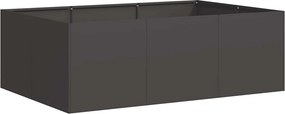 vidaXL Ζαρντινιέρα Μαύρη 120x80x40 εκ. από Χάλυβα