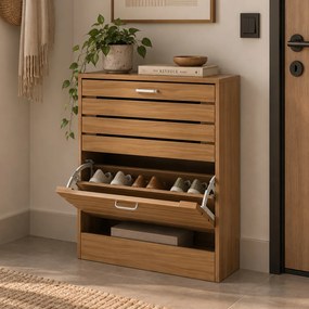 Παπουτσοθήκη Με 2 Ράφια/12 Θέσεων (63x24x80) Spitishop Butler Walnut