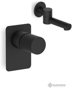 Eurorama Eletta Tecno Black Matt Μίκτης Εντοιχισμού+ Περιστρεφόμενο Στόμιο