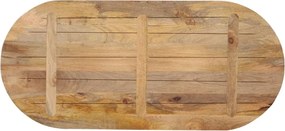 vidaXL Επιφάνεια Τραπεζιού Οβάλ 120x60x2,5 εκ. Μασίφ Ξύλο Μάνγκο