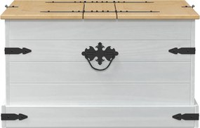 vidaXL storage box με ράφι Λευκό 78 x 78 x 45 εκ. Στερεά ξυλεία πεύκου
