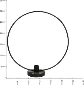 Κηροπήγιο ArteLibre Μαύρο Μέταλλο 28x8x30cm