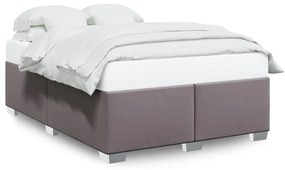 vidaXL Πλαίσιο Κρεβατιού Γκρι 140x200 εκ. από Συνθετικό Δέρμα