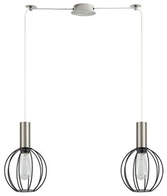 Φωτιστικό Οροφής Adept Tube 77-8445 50x20x300cm 2xE27 60W Nickel-Black Homelighting