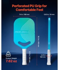 VEVOR Pro Carbon Fiber Pickleball Paddle with Aero Throat Honeycomb Core Racket