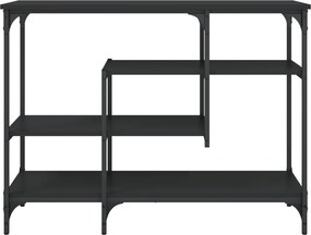 vidaXL Τραπέζι Κονσόλα με Ράφια Μαύρο 100 x 35 x 75 εκ.