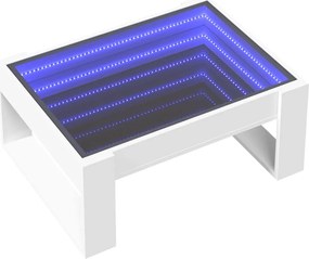 vidaXL Τραπεζάκι Σαλονιού Infinity LED Λευκό 70x53x30 εκ.