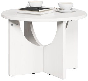 vidaXL Τραπεζάκι σαλονιού Λευκό 50 x 50 x 35 cm Μασίφ ξύλο πεύκου