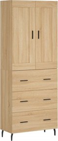 vidaXL Ντουλάπι Sonoma δρυς 69,5 x 34 x 180 εκ. από Επεξεργασμένο Ξύλο
