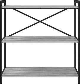 vidaXL Ράφι Βιβλίων Γκρι sonoma 80 x 30 x 85 cm Επεξεργασμένο ξύλο