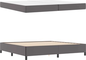 vidaXL Σκελετός Κρεβατιού με στρώμα Γκρι 200 x 200 cm ύφασμα
