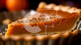 Σετ των 2 Intra Συλλεκτικό Ξύλινο Παζλ Plywood 4mm - Νόστιμη εικόνα κολοκυθόπιτας με σαντιγί Σε Ξύλινο Κουτί - Διαστάσεις: 10x10 cm – 25 κομμάτια