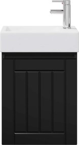 vidaXL Μονάδα μπάνιου με βρύση Μαύρο 45,5 x 25,5 x 84 εκ