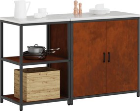 vidaXL Σετ Αποθήκευσης Κουζίνας HATTEM 2 pcs Σκ rusty Ατσάλι