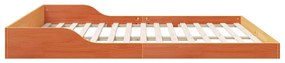vidaXL Σκελετός Κρεβατιού Καφέ κεριού 200 x 220 cm Μασίφ ξύλο πεύκου