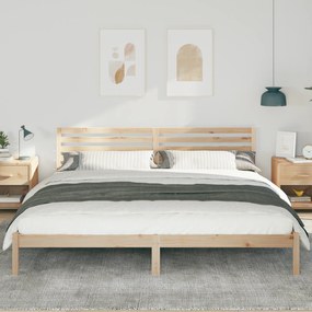 vidaXL Σκελετός Κρεβατιού Καφέ 180 x 210 cm Συμπαγές ξύλο πεύκου