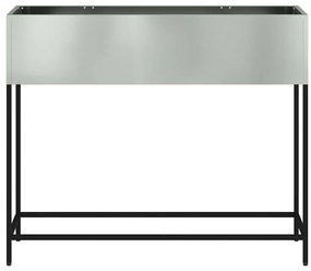 vidaXL Υψωμένη Γλάστρα Κήπου Ασημί 100 x 26 x 82 εκ